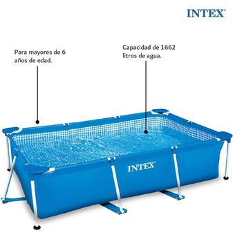 Piscina Intex Cuadrada Armable 220X150X60cm