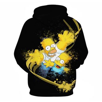 Sudadera con capucha para 3D estampado de moda Simpson Sudadera de manga larga con capucha de cuerpo gordo dibujos animados Simpsons hombres abrigo de alta calidad WPT179 
