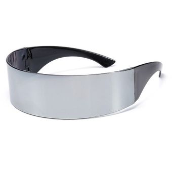 Xojox Wrap Sunglasses Men Women Hairband Black Silver Shades 