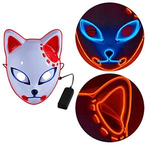 Demon Killer Fox Mask LED Halloween Light Mask Apparel