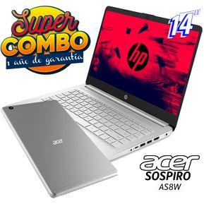 Laptop HP 14" Intel - 128GB 4GB W11 - Año de garantia + Ta...