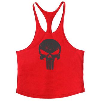 Camiseta de tirantes para hombre Casual estampado de moda Camisa sin mangas gimnasio Fitness String 