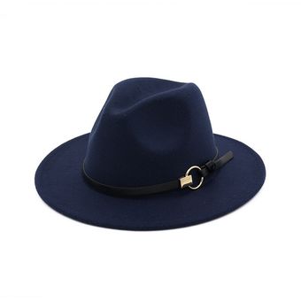 Vintage Wide Hat men fashion gentleman Hat Solid Hard Felt Cap Wide Brim Hat New spring winter #G35 DJL #O 