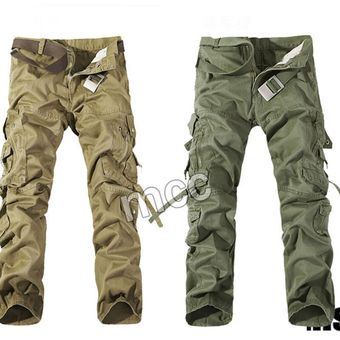 #qin zong Pantalones tácticos militares para hombre,monos lavados con múltiples bolsillos,pantalones sueltos de algodón,pantalón masculino de carga,talla 28 a 42 