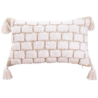 Funda de almohada con borlas de encaje cojín decoración del hogar 