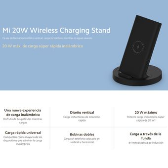 Cargador Inalambrico Xiaomi Mi 20W Wireless Charging Stand