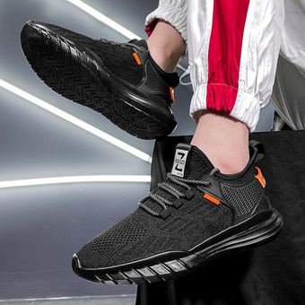 Zapatos para correr de moda para hombre-negro 