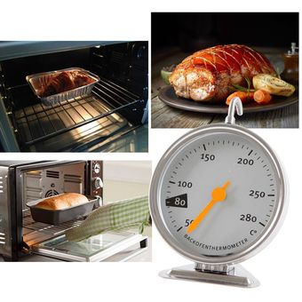 Cocina eléctrica hornear termómetro herramientas de la hornada para horno 50-280 acero inoxidable termómetro mecánico horno ℃ 