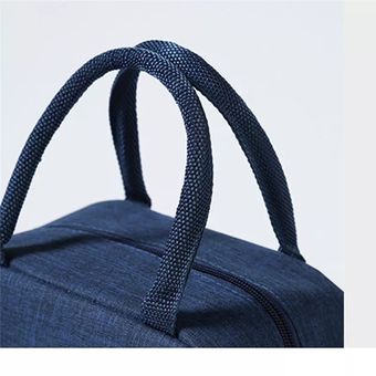 Bolsa De Lonchera Térmica Grande Trabajo Para Hombre Y Mujer Color Navy