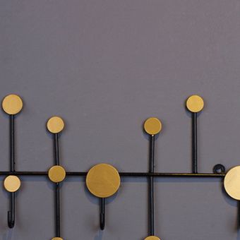 Polka Dot Hierro forjado Decorativo Montado en la pared Llav 