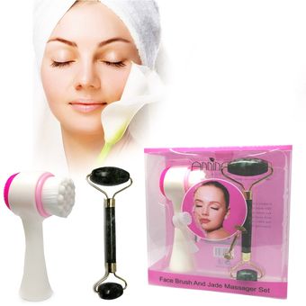 GENERICO Set Rodillo Masajeador Cepillo Limpieza Facial