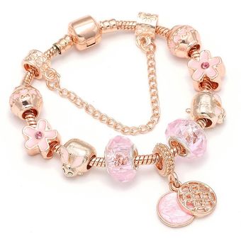 Brace Code Rose Golden Butterfly Glamour Pulsera Con Cuentas 