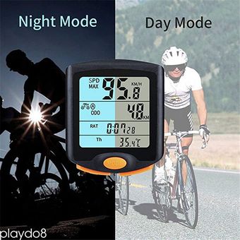 Velocímetro de bicicleta LCD inalámbrico Digital Odómetro de bicicleta 