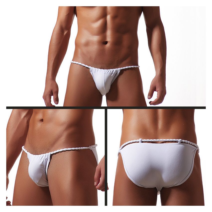 hombres en ropa interior blanca