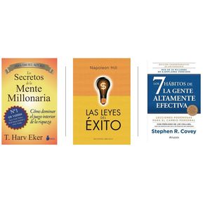 Paquete de 3 Libros Leyes De Éxito, 7 Hábitos De La Gente...