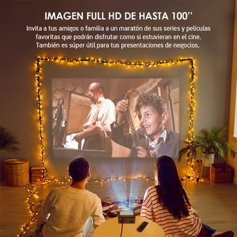 Mini Proyector Portatil Hdmi Full Hd 1080p 100 Cine En Casa Color Negro