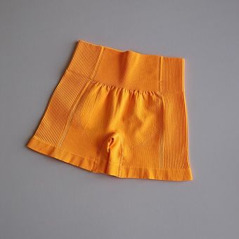 sólido Yoga pantalones corots para entrenamiento chica elástico encaje perfecto Yoga corto elástico transpirable gimnasio del deporte #Yellow 