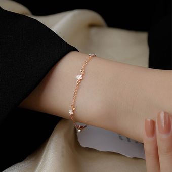 925 Cristal De Plata Esterlina Glamour Pulseras Pulseras De 