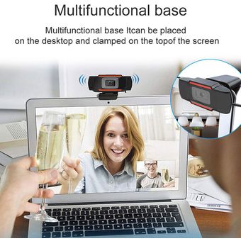 cámara web de vídeo USB para PC cámara web de vídeo en directo con micrófono para ordenador de sobremesa y portátil de pie y clip Cámara web HD de 1080p/30 fps 