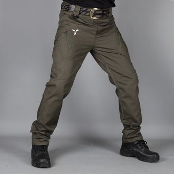Pantalones tácticos de bolsillo múltiple para hombre,rop #1Gray IX9 