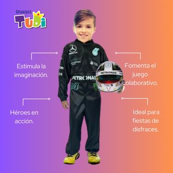Disfraz de Piloto F1 para niño - Disfraces No solo fiesta