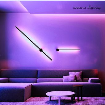 Moderna lámpara de pared LED nórdicos RGB colorido atenuación línea lá 