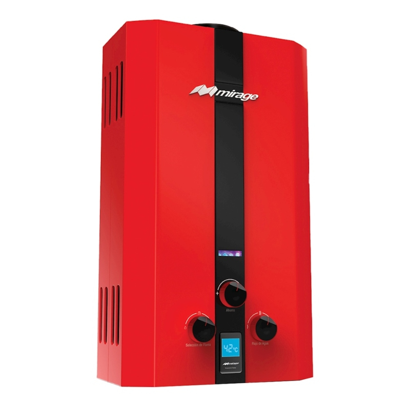 Calentador de Agua Mirage Flux 16L Gas LP-Rojo MBF16NB