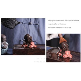 Ornamento de cerámica de visualización estatuilla tallada Craft Maitreya Statue Mano 