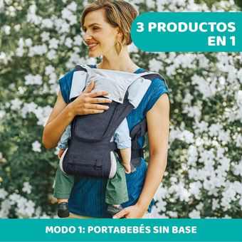 Mochila Porteo Ergonómico Cangurera Bebe Portabebes 4 En 1 Gris