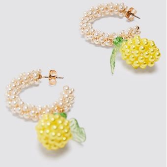 Miwens Za Colgante De Pez De Metal Perla Natural Oreja Joyas 