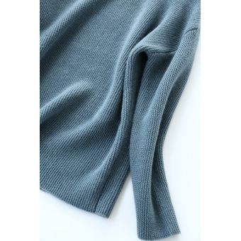 #azul Gran oferta suéteres mujeres 100% en lana y cachemir de sudaderas estilo suelto 