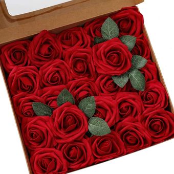 25 unids táctiles real rosas falsas flores artificiales espuma rosas DIY  decoraciones | Linio México - GE598HL0RY0YDLMX