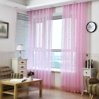 Estrella Blanca de tul cortinas modernas cortinas para sala de estar 