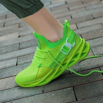 Apple GreenSneakers#Zapatillas de deporte de malla para hombre y mujer 