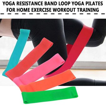1pcs Yoga entrenamiento venda de la resistencia de bucle de Pilates del entrenamiento del ejercicio color al azar 