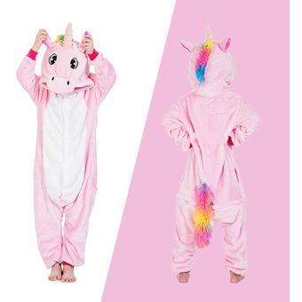 Panda Unicornio para niños traje de dibujos animados para Cosplay-LA11 Pijamas de arcoíris únicos para niñas ropa de dormir de una sola pieza 