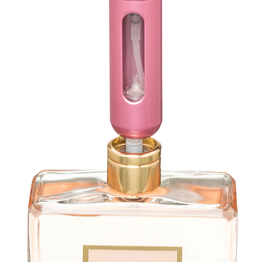 Perfume Recargable Portatil Viaggi Combo Negro y Rosa 5 ML