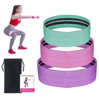 Bandas de Resistencia Tela Elástica Kit 3 pzas - Tienda Deportiva %