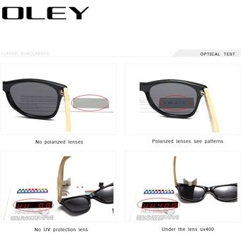 Oley Gafas De Sol Polarizadas De Pierna De Bambú Para Hombre Y sunglasses 