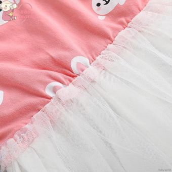 Vestidos niña ❤️ Amlaiworld Vestido de Princesa Floral de Conejito de Dibujos Animados Bebé niñas Ropa de Trajes Vestidos de Manga Larga Camisas 