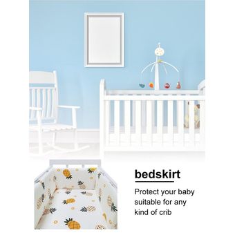 Parachoques de algodón grueso para cuna de bebé cojín Protector de cuna de una pieza almohadas decoración de cama para habitación de recién nacidos 