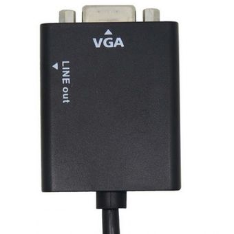 Conversor Adaptador HDMI a VGA Con Audio 1080 Full HD 