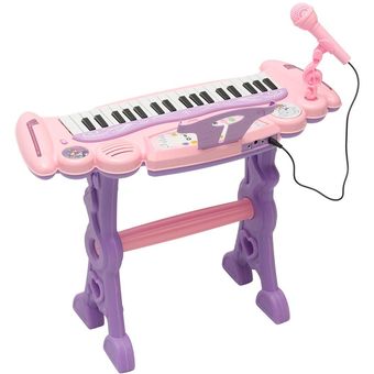 Pink 37 Key Kids Teclado electrónico Piano Organ Toy  Micrófono Music 