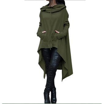 abrigo verde militar mujer