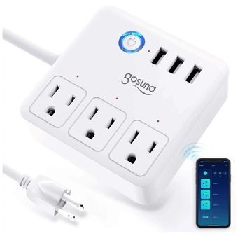 Smart Power Strip WiFi Surge Protector Multi-Sockets, APP Remote Control  enchufe intelignte, Works With  Alexa and Google