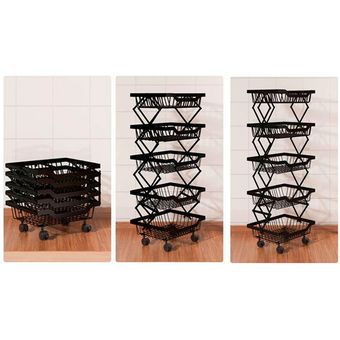 Organizador Plegable Frutero Alacena Cocina Despensa de 5 Niveles Gifu  Bossa Gifu