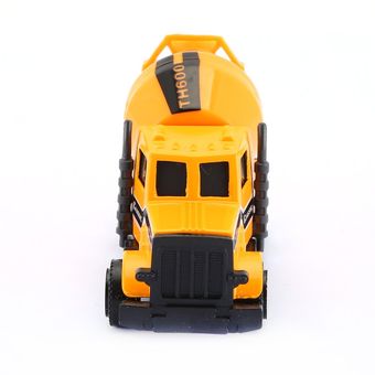 Volcado 6pcs aleación Mini Toy Tractor modelo de coche de juguete clásico Ingeniería modelo de camión Amarillo 