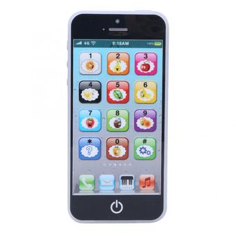 regalo educativo para bebés simulación de teléfono juguete de aprendizaje con música ligera Juguete de teléfono móvil para niños 