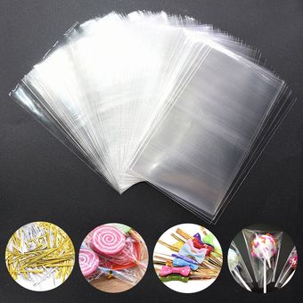 100 Uds transparente bolsas de plástico Opp para regalo Candy Lollip 