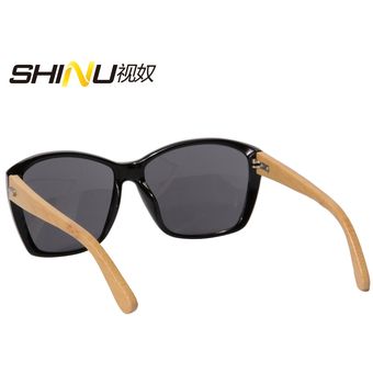 espejo,mujer diseñadora de marca Shinu Gafas de sol de bambú 